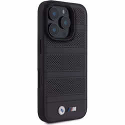 BMW M Perforated Stitched Line Case with MagSafe for iPhone 16 Pro Max 6.9" Black - BMHMP16X23PUSPK