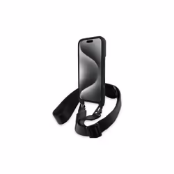 BMW M Series Carbon Stripe & Strap Case for iPhone 16 6.1" Black - BMHCP16S23PSCCK