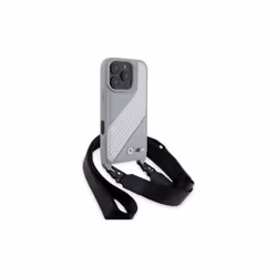 BMW M Series Carbon Stripe & Strap Case for iPhone 16 Pro 6.3" Grey - BMHCP16L23PSCCG