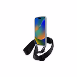 BMW M Series Carbon Stripe & Strap Case for iPhone 16 Pro Max 6.9" Grey - BMHCP16X23PSCCG