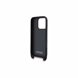 BMW M Series Carbon Tricolor Lines & Strap Case for iPhone 16 Pro Max 6.9" Black - BMHCP16X23PSVTK