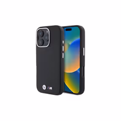 BMW M Series Kevlar Wrapped Metal Logo Case for iPhone 16 Pro Max 6.9" Black - BMHCP16X23PUFWKEV