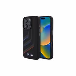 BMW Silicone Turning Lines Case with MagSafe for iPhone 16 Pro Max 6.9" Black - BMHMP16X23SLIK