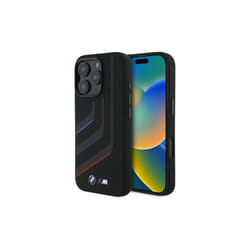 BMW Silicone Turning Lines Case with MagSafe for iPhone 16 Pro Max 6.9" Black - BMHMP16X23SLIK