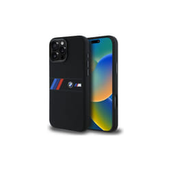 BMW Silicone Middle Stripe Case with MagSafe for iPhone 16 Pro Max 6.9" Black - BMHMP16X23SAXK