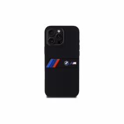 BMW Silicone Middle Stripe Case with MagSafe for iPhone 16 Pro Max 6.9" Black - BMHMP16X23SAXK