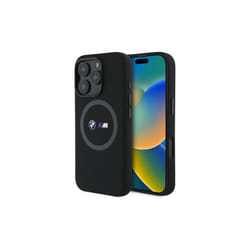 BMW M Series Silicone Printed Ring Case with MagSafe for iPhone 16 Pro 6.3" Black - BMHMP16L23SROK