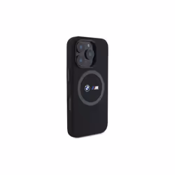 BMW M Series Silicone Printed Ring Case with MagSafe for iPhone 16 Pro 6.3" Black - BMHMP16L23SROK