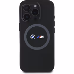 BMW M Series Silicone Printed Ring Case with MagSafe for iPhone 16 Pro Max 6.9" Black - BMHMP16X23SROK