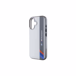 BMW Motorsport IML Vertical Stripe Case for iPhone 16 6.1" Grey - BMHCP16S23HTFEG - Additional view 5