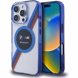 BMW Motorsport IML Circle Case with MagSafe for iPhone 16 Pro 6.3" Clear - BMHMP16L23HTPUT
