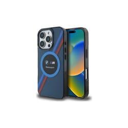 BMW Motorsport IML Circle Case with MagSafe for iPhone 16 Pro 6.3" Blue - BMHMP16L23HTPUV