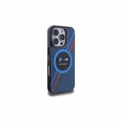 BMW Motorsport IML Circle Case with MagSafe for iPhone 16 Pro 6.3" Blue - BMHMP16L23HTPUV