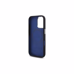 Mercedes Benz Silicone Blue Stripe Case with MagSafe for iPhone 16 6.1" Case Black - MEHMP16S23SUMBK