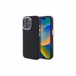 Mercedes Benz Silicone Vertical Tonal Stripes Case with MagSafe for iPhone 16 Pro Max 6.9" Black - MEHMP16X23SUVSK