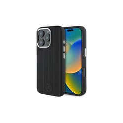 Mercedes Benz Silicone Vertical Tonal Stripes Case with MagSafe for iPhone 16 Pro Max 6.9" Black - MEHMP16X23SUVSK