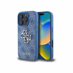 Guess 4G Big Logo Case for iPhone 16 Pro Max 6.9" Blue