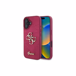 Guess Fixed Glitter Big 4G Case for iPhone 16 6.1" Purple - GUHCP16SHG4SGU