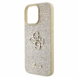 Guess Fixed Glitter Big 4G Logo Case for iPhone 16 Pro 6.3" Gold