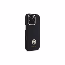 Guess Silicone Logo Strass 4G Case for iPhone 16 Pro Max 6.9" Black - GUHCP16XM4DGPK