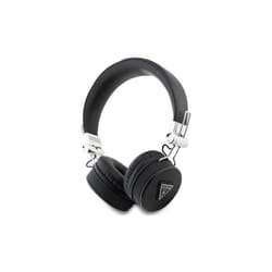 Guess Grained Classic Round Shape Bluetooth On Ear ENC Headphone Black - GUBH70PGTSPSK