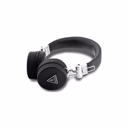 Guess Grained Classic Round Shape Bluetooth On Ear ENC Headphone Black - GUBH70PGTSPSK