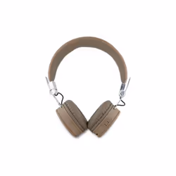 Guess Grained Classic Round Shape Bluetooth On Ear ENC Headphone Brown - GUBH70PGTSPSW