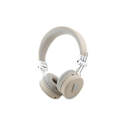Guess Grained Classic Round Shape Bluetooth On Ear ENC Headphone Beige - GUBH70PGTSPSE
