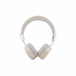 Guess Grained Classic Round Shape Bluetooth On Ear ENC Headphone Beige - GUBH70PGTSPSE