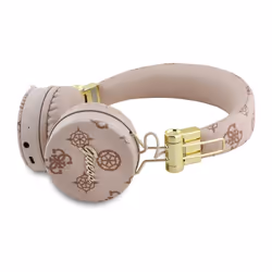 Guess 4G Peony Script Round Shape ENC Bluetooth On Ear Headphones Brown - GUBH70EPOSMW