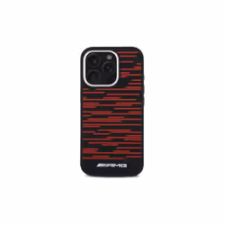 Mercedes Benz AMG Silicone Graphics Case with MagSafe for iPhone 16 Pro 6.3" Black & Red - AMHMP16L24SSRRK