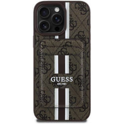 Guess 4G Stripes Case with MagSafe Wallet for iPhone 16 Pro Max 6.9" Brown - GUBPHCP16XP4RPSW