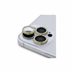 Guess Ultra Clear Rhinestones Camera Lens Protector for iPhone 16 Pro & 16 Pro Max 6.3"/6.9" Gold - GUCL163SGGD