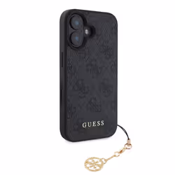 Guess 4G Charms Collection Hybrid Case for iPhone 16 6.1" Black - GUHCP16SGF4GCK