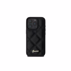 Guess Quilted Metal Logo Case for iPhone 16 Pro 6.3" Black