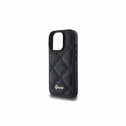 Guess Quilted Metal Logo Case for iPhone 16 Pro 6.3" Black