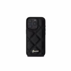 Guess Quilted Metal Logo Case for iPhone 16 Pro Max 6.9" Black