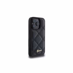Guess Quilted Metal Logo Case for iPhone 16 Pro Max 6.9" Black