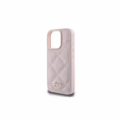 Guess Quilted Metal Logo Case for iPhone 16 Pro 6.3" Pink