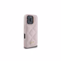 Guess Quilted Metal Logo Case for iPhone 16 Pro Max 6.9" Pink