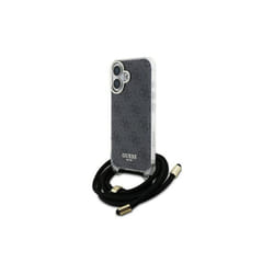 Guess Crossbody Cord 4G Print Case for iPhone 16 6.1" Black - GUHCP16SHC4SEK