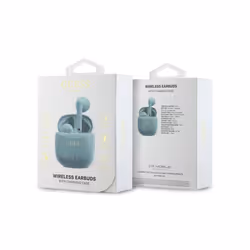 Guess Printed Classic Logo TWS Wireless Earphones Turquoise - GUTWSJ14ESGQ