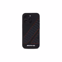 Mercedes Benz AMG Checkered Flag Pattern Case with MagSafe for iPhone 16 Pro 6.3" Black & Red - AMHMP16L2SCFR