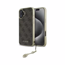 Guess 4G Charms Collection Case for iPhone 16 6.1" Brown - GUHCP16SGF4GBR