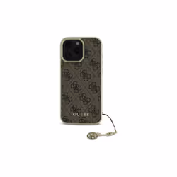 Guess 4G Charms Collection Case for iPhone 16 Pro Max 6.9" Brown - GUHCP16XGF4GBR