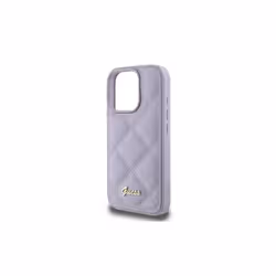 Guess Quilted Metal Logo Case for iPhone 16 Pro 6.3" Light Purple
