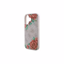 Guess 4G Flower Printed Hardcase with MagSafe for iPhone 16 6.1" Pink - GUHMP16SP4ROPEMCP - Additional view 4