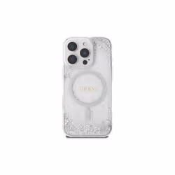 Guess Resin Gradient Glitter Hardcase with MagSafe for iPhone 16 Pro 6.3" Silver - GUHMP16LRGRGES