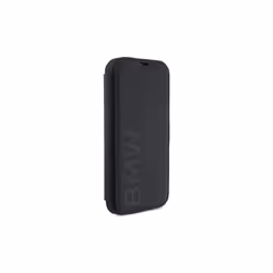 BMW Signature Leather Wordmark Bookcase for iPhone 16 Pro 6.3" Black - BMBKP16L23RMRLK