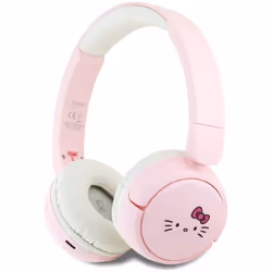Hello Kitty Face Logo Bluetooth Wireless Headphones Pink - HKOBHV6ROKFP